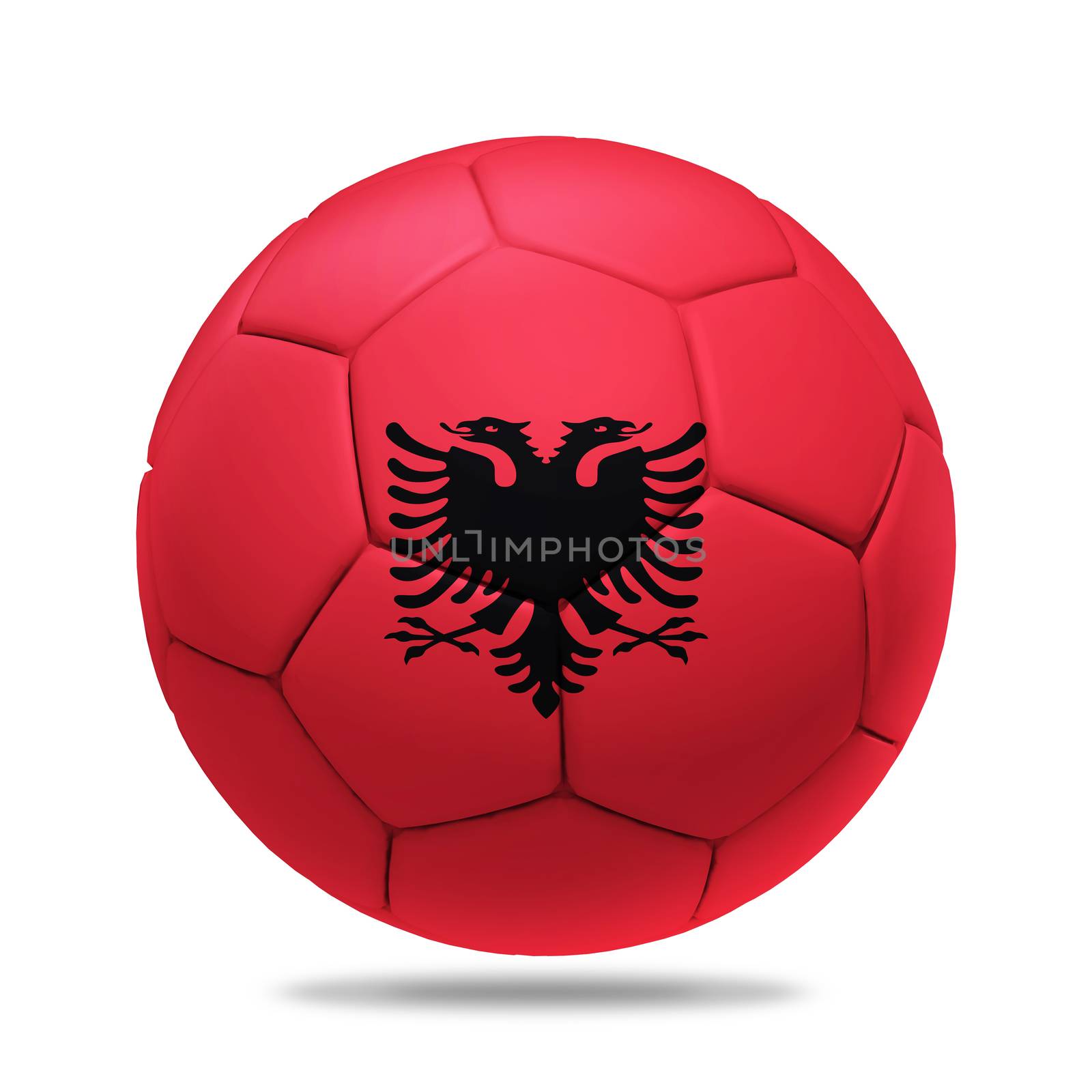 3D soccer ball with Albania team flag by koson