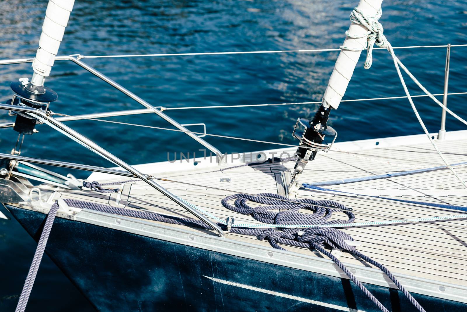 Detail of a sailing boat