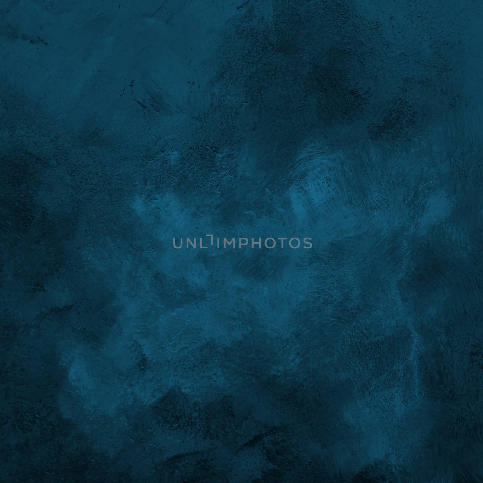 Blue abstract grunge surface texture background with uneven dark paint strokes 