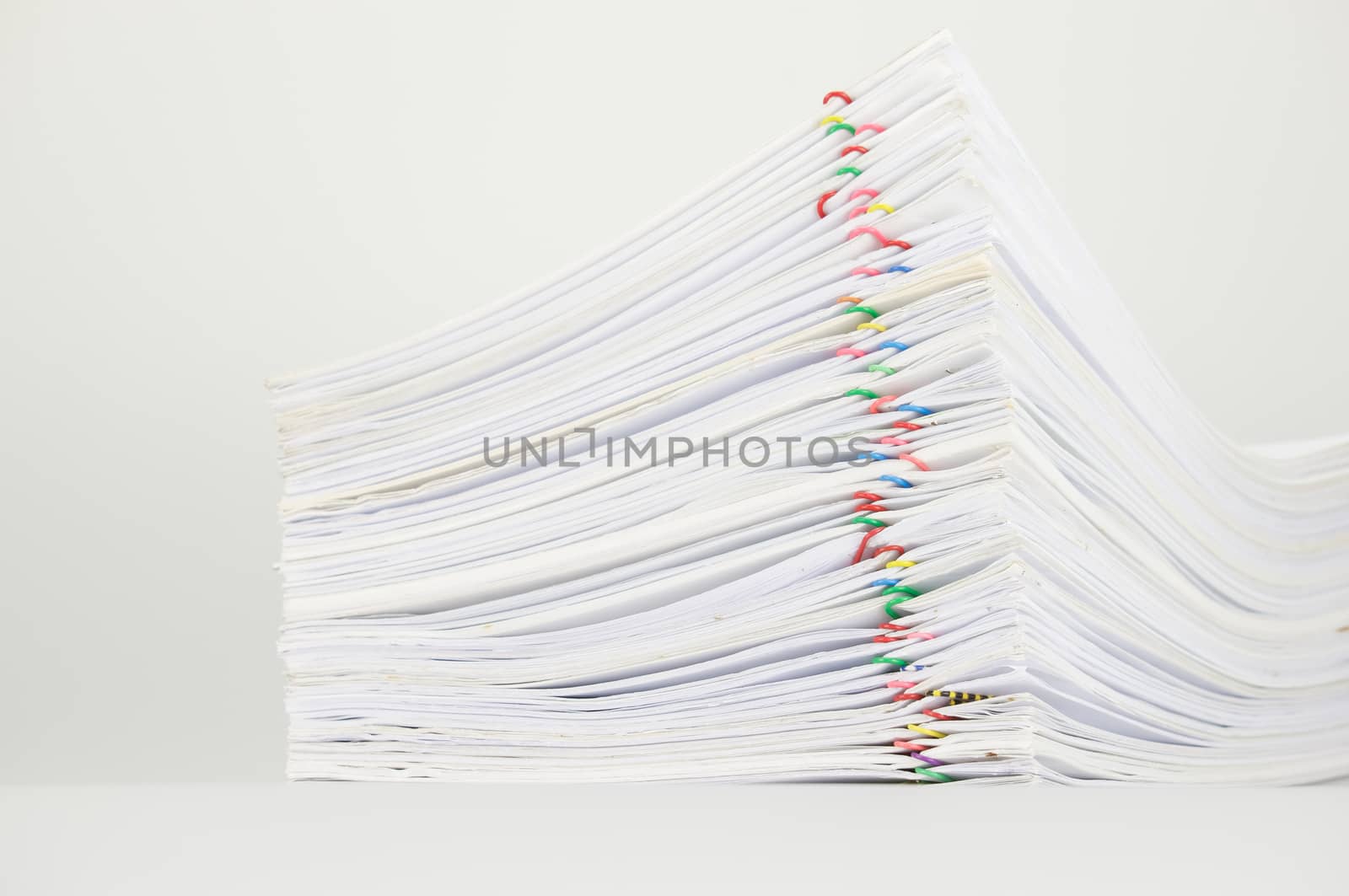 Overload paper on white background by eaglesky