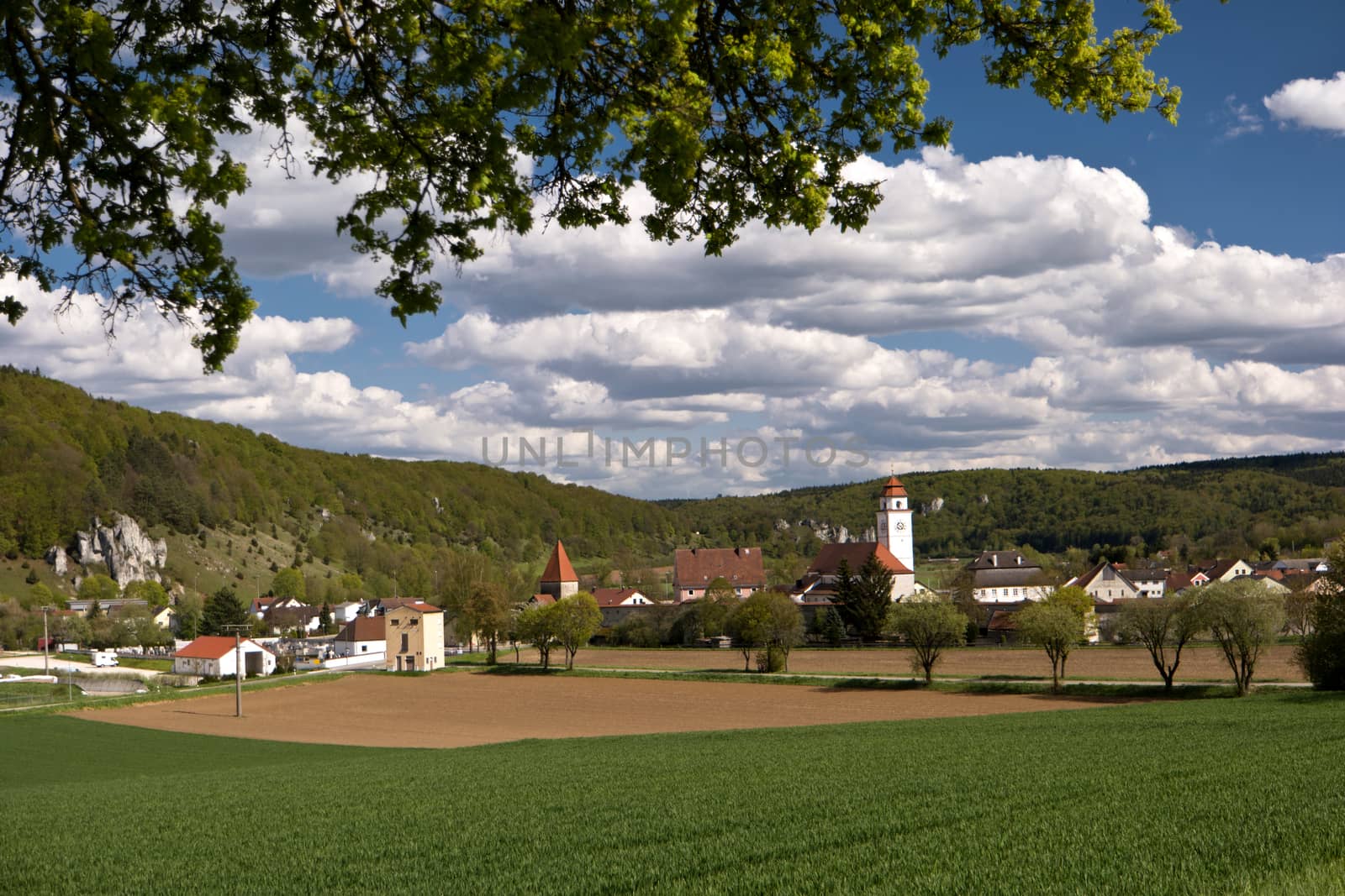 Dollnstein in the Altmuehltal in Germany