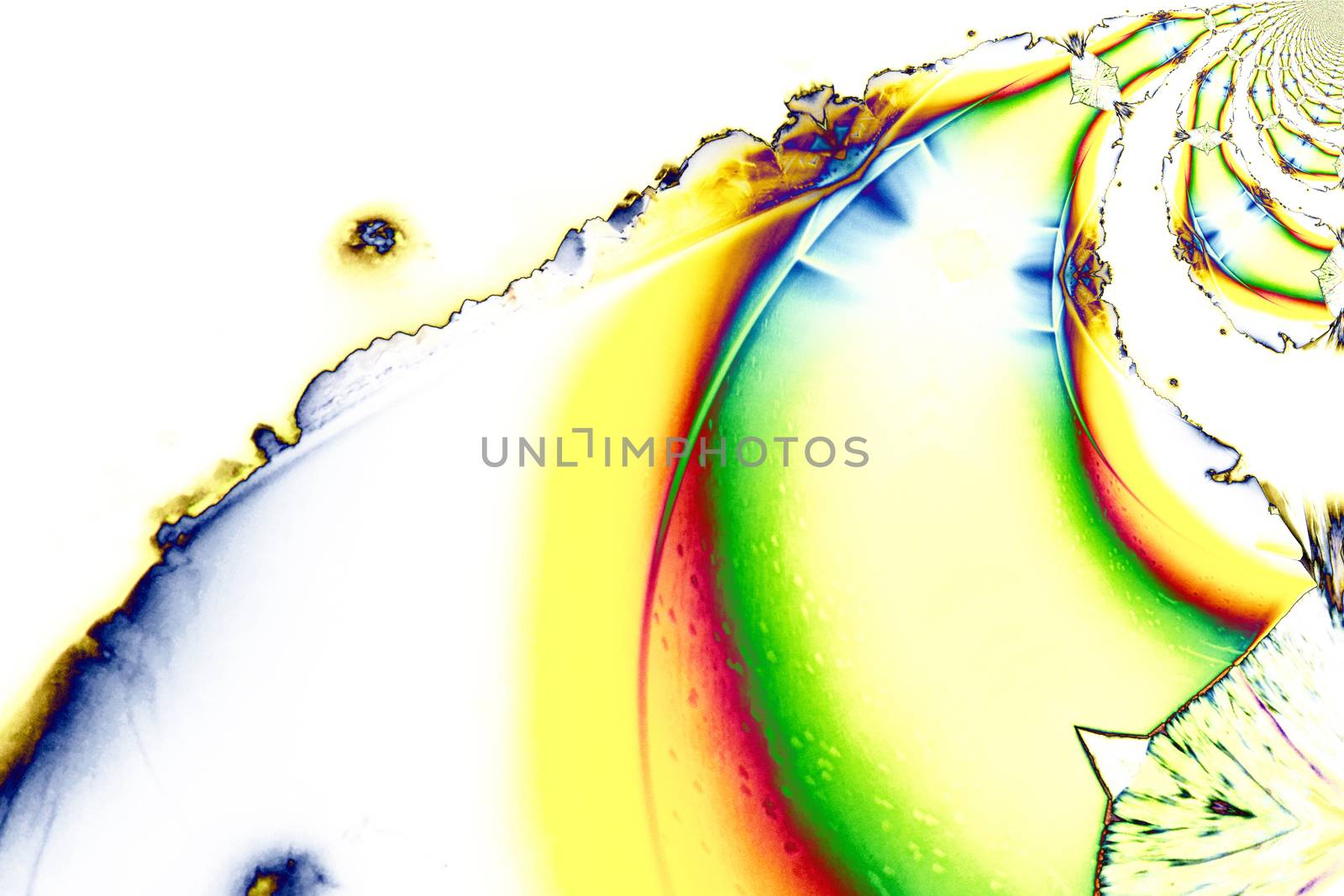 Microcrystals of tartaric acid in polarized light