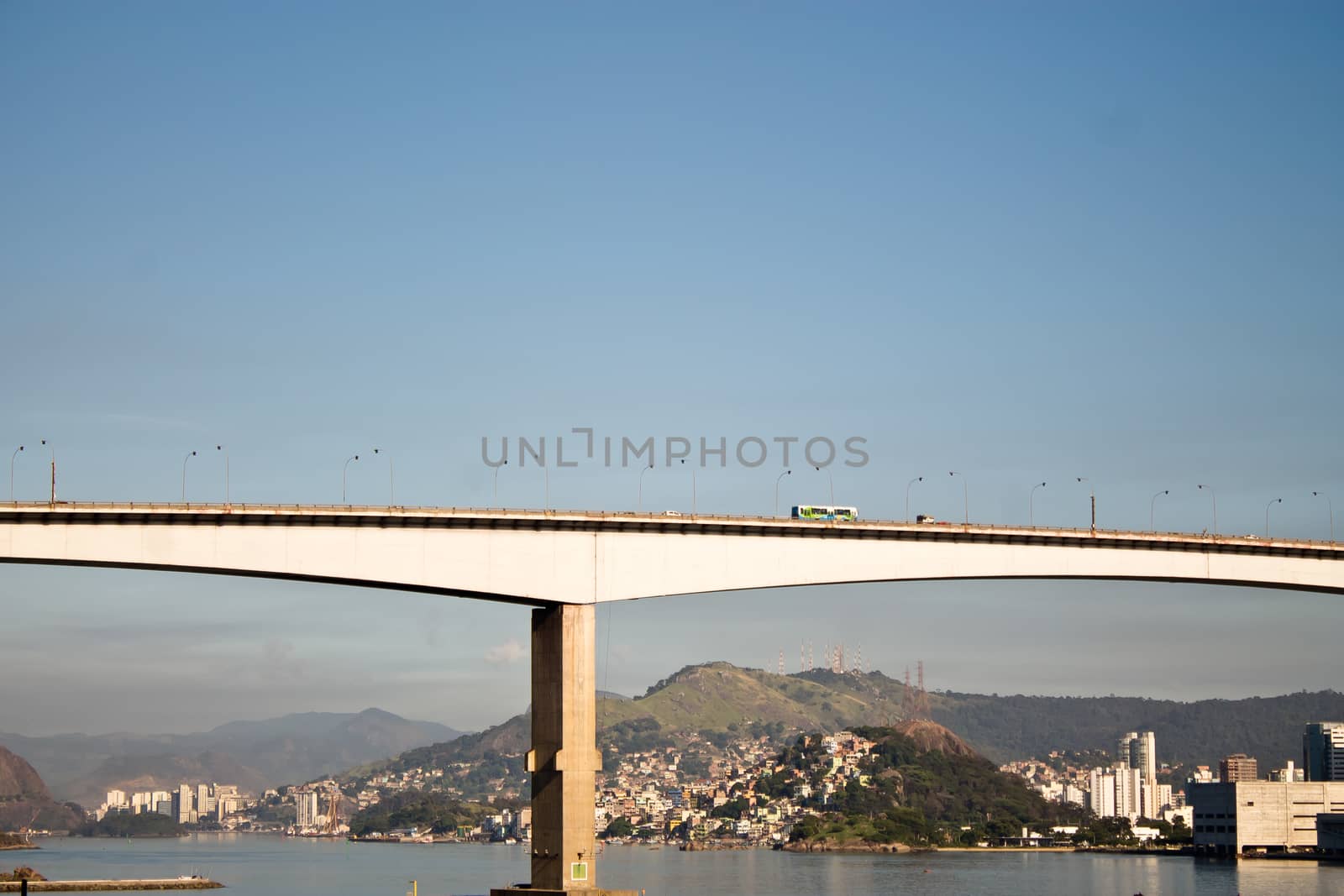Lateral view of the third bridge in Vitoria Brazil