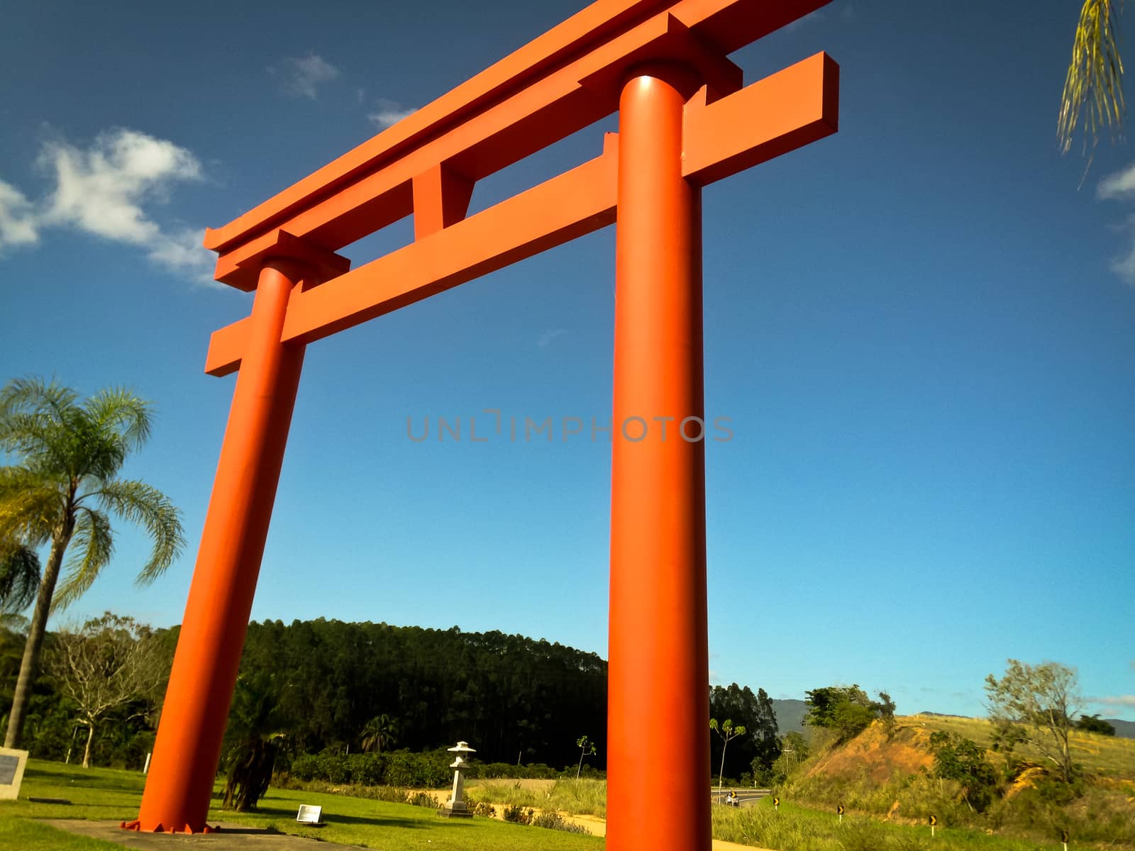 Side view of a Torii