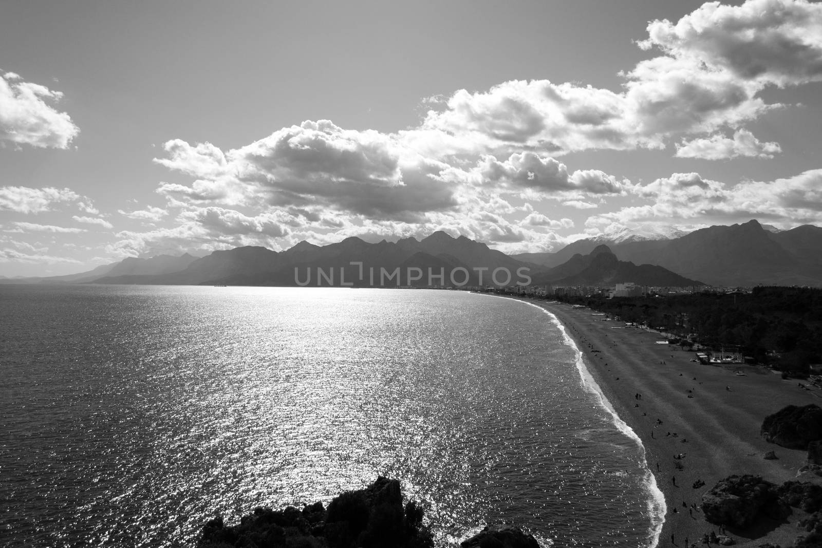Afternoon in antalya in black and white by rmbarricarte