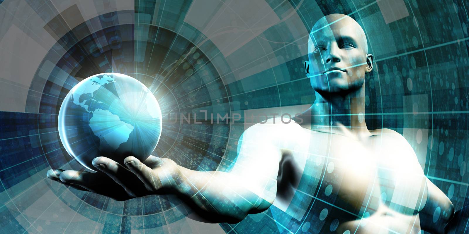 Digital Data Abstract as a Technology Concept