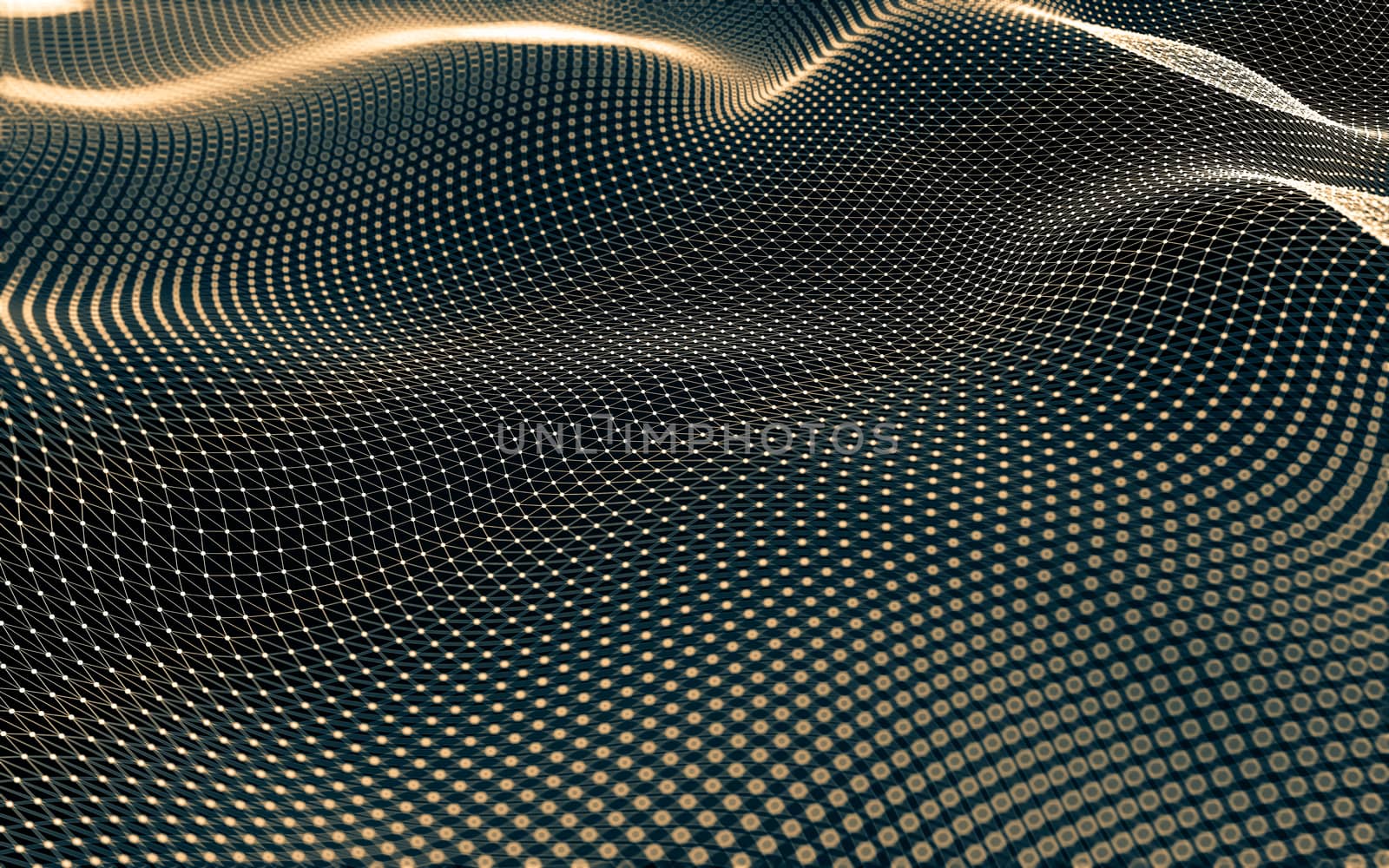 Abstract polygonal space low poly dark background with connecting dots and lines. Connection structure. 3d rendering