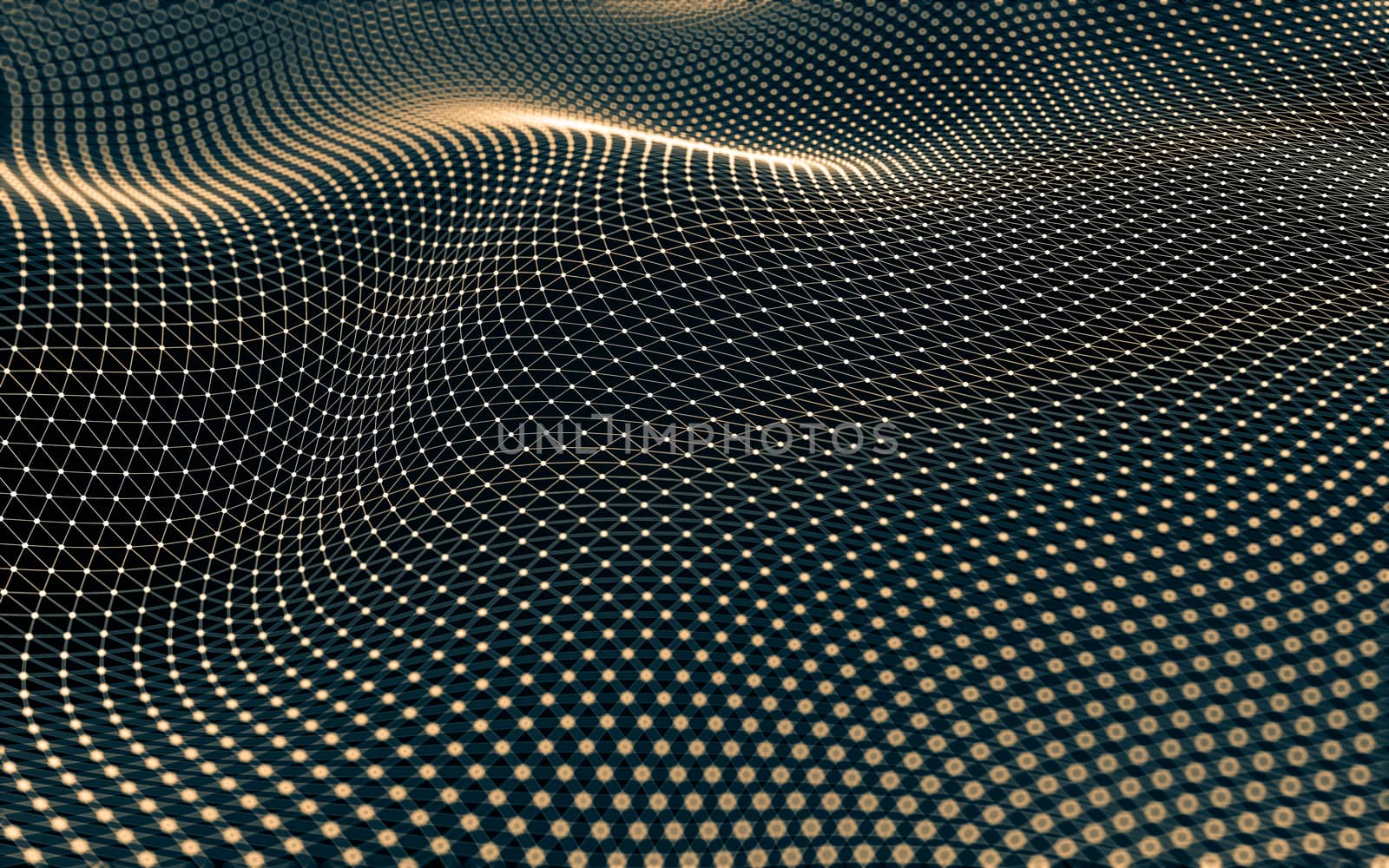 Abstract polygonal space low poly dark background with connecting dots and lines. Connection structure. 3d rendering