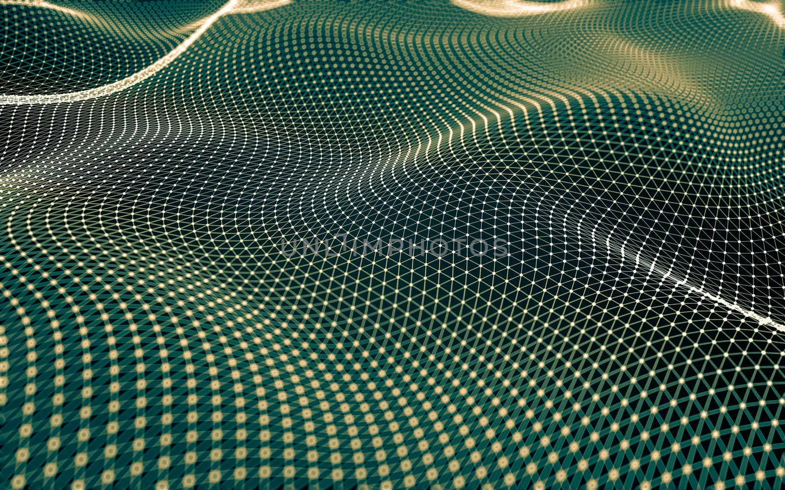 Abstract polygonal space low poly dark background with connecting dots and lines. Connection structure. 3d rendering