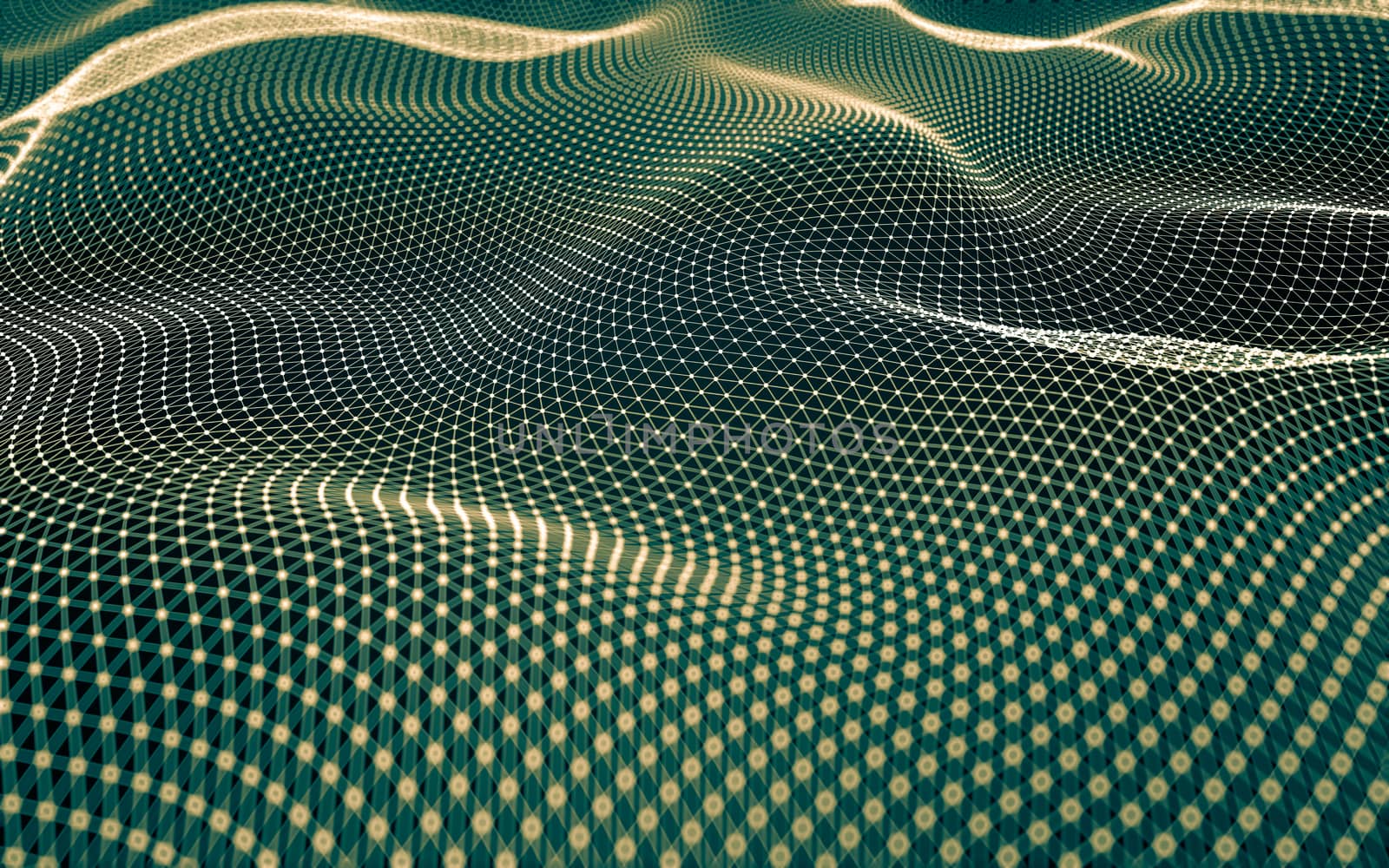 Abstract polygonal space low poly dark background with connecting dots and lines. Connection structure. 3d rendering