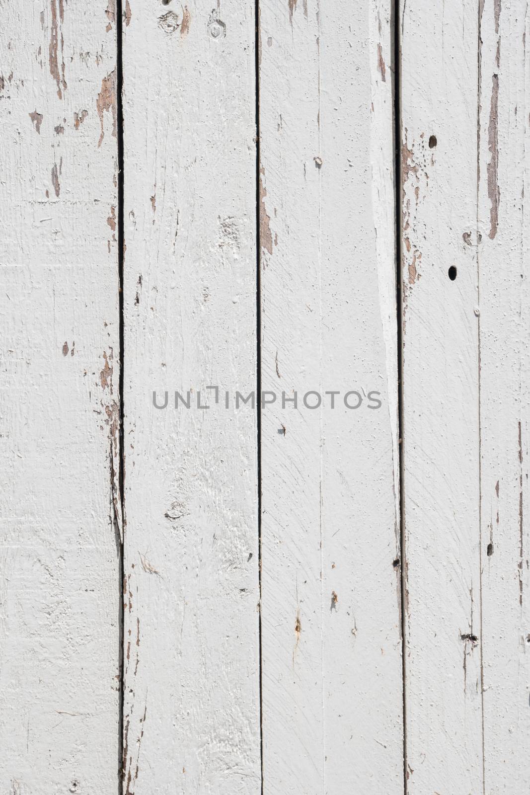 Closeup detail of white painted wood texture background