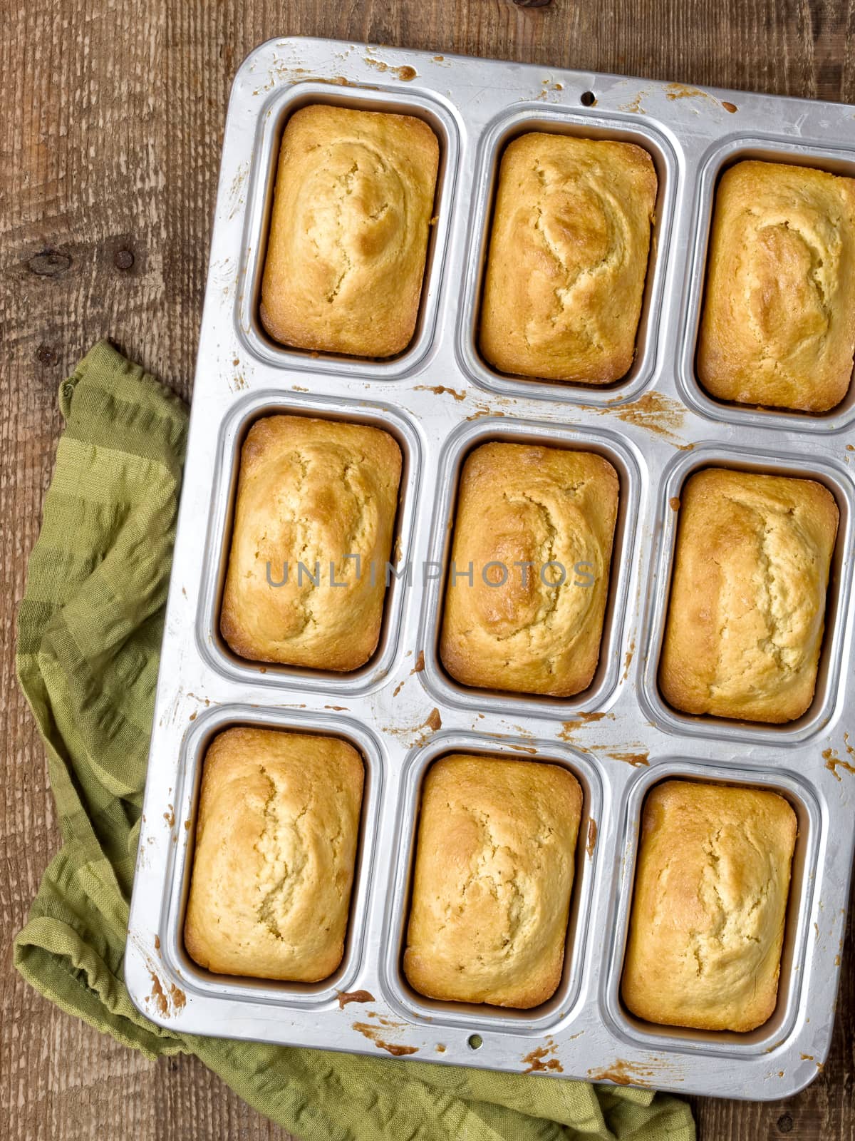 close up of rustic southern american corn bread