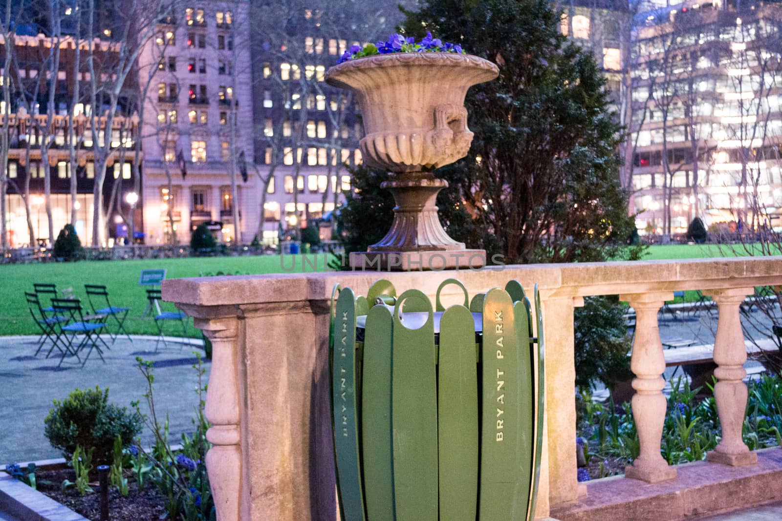 Bryant park garbage can by rmbarricarte