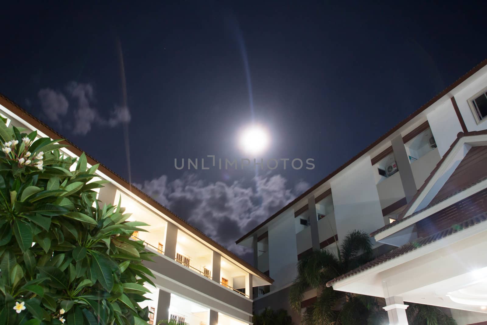 Moon light shone on the housing.
Thailand