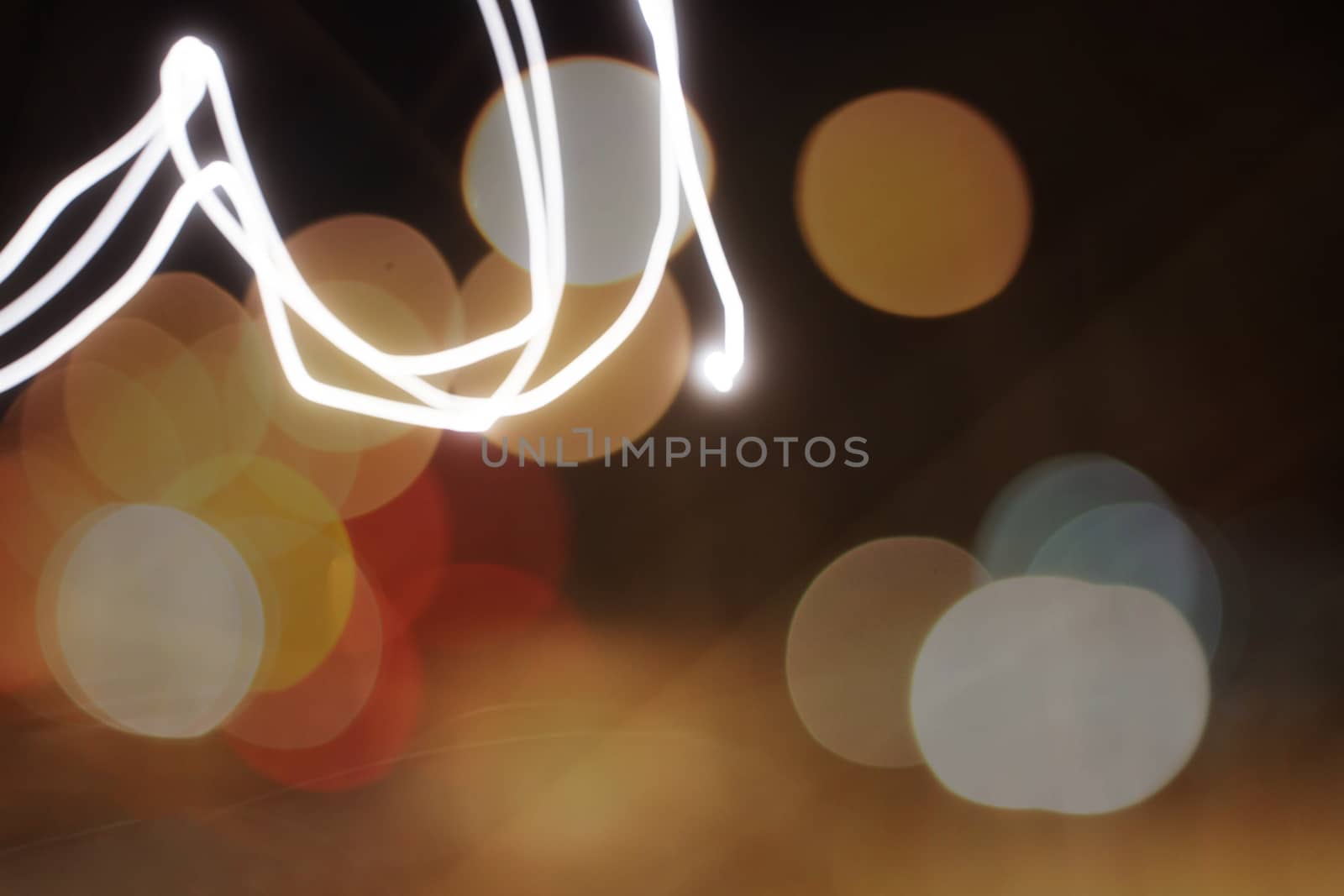 U-shaped light bokeh background