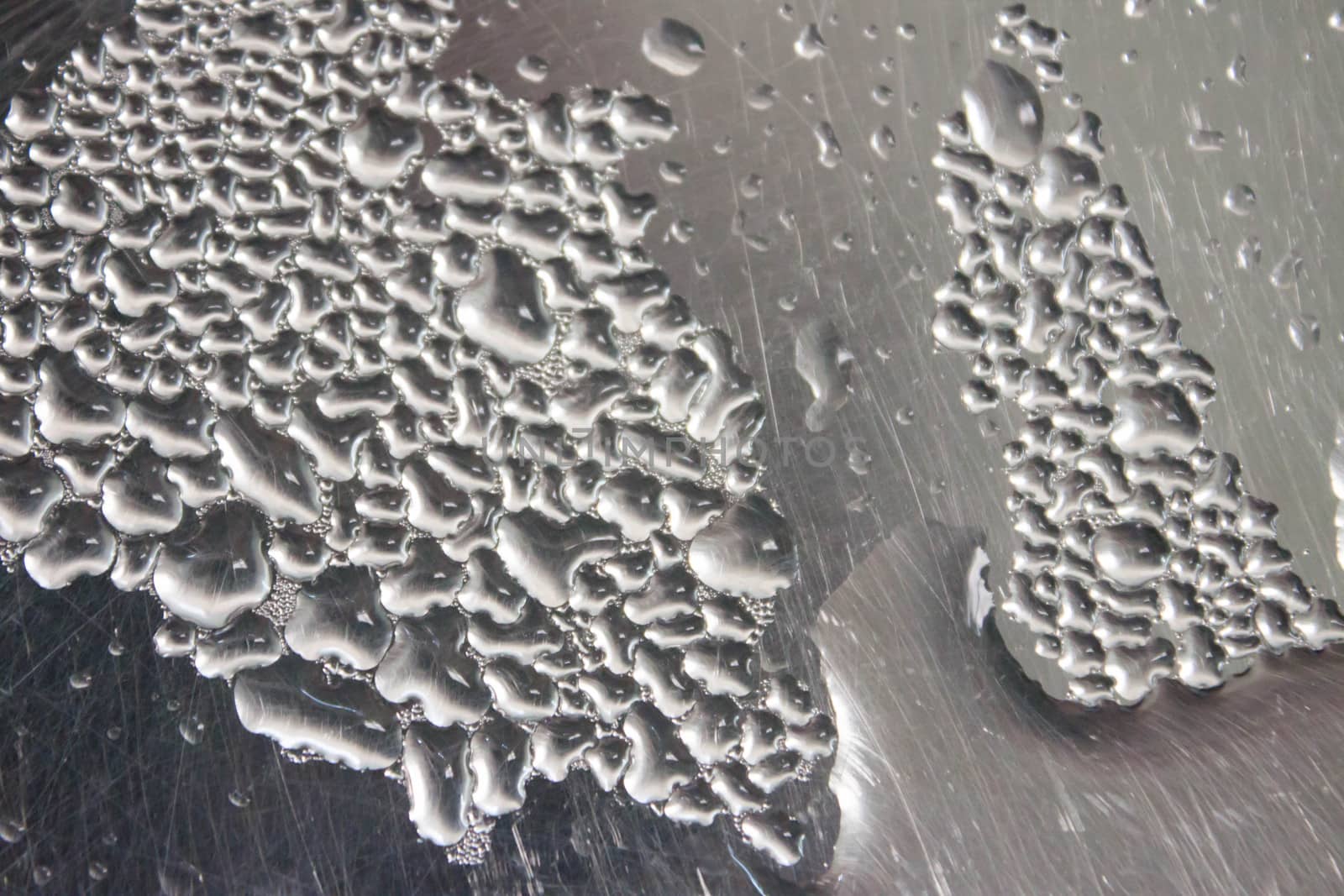 Background drops of water vapor silver.