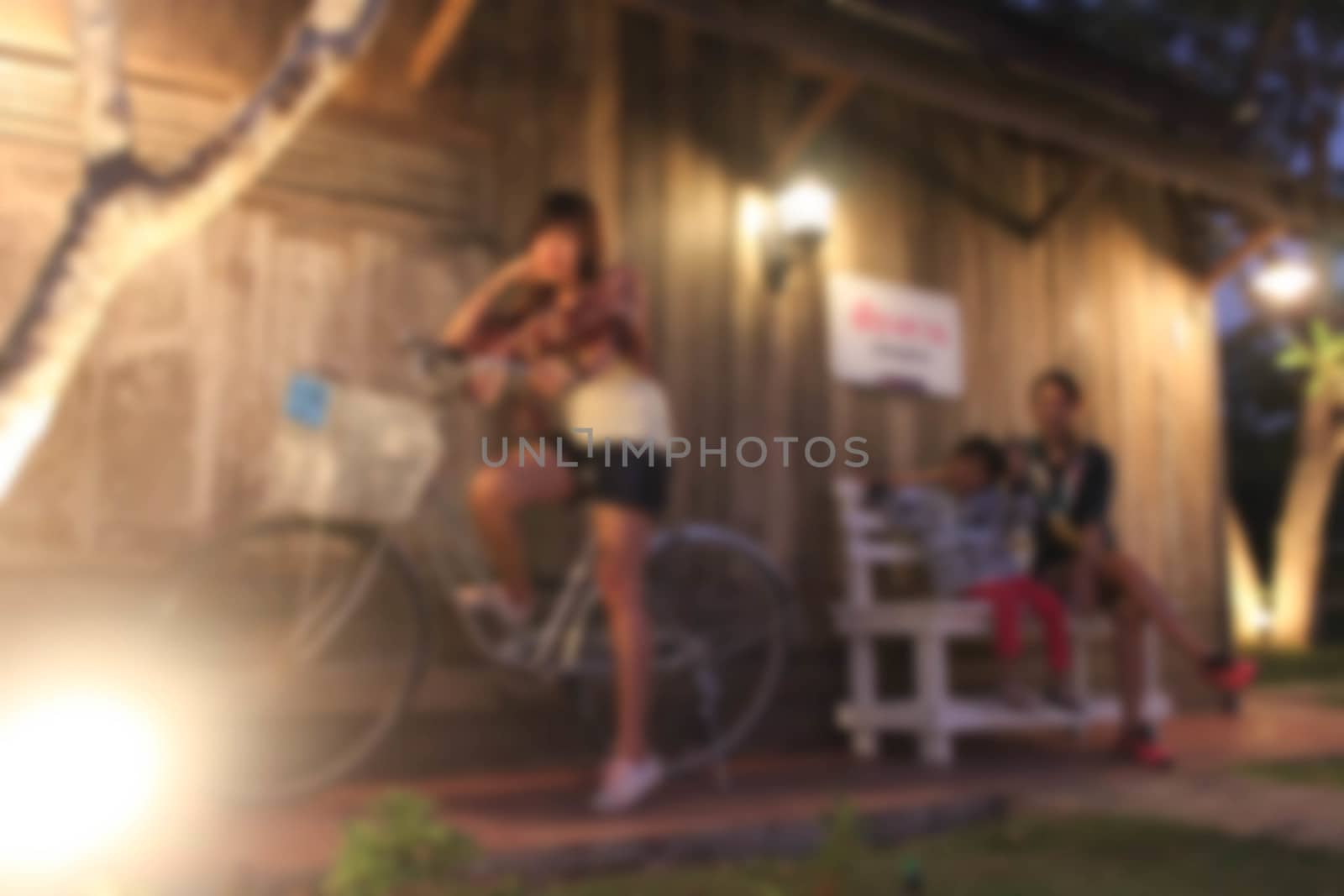 Homestead on the street Loei Thailand Blurred Background