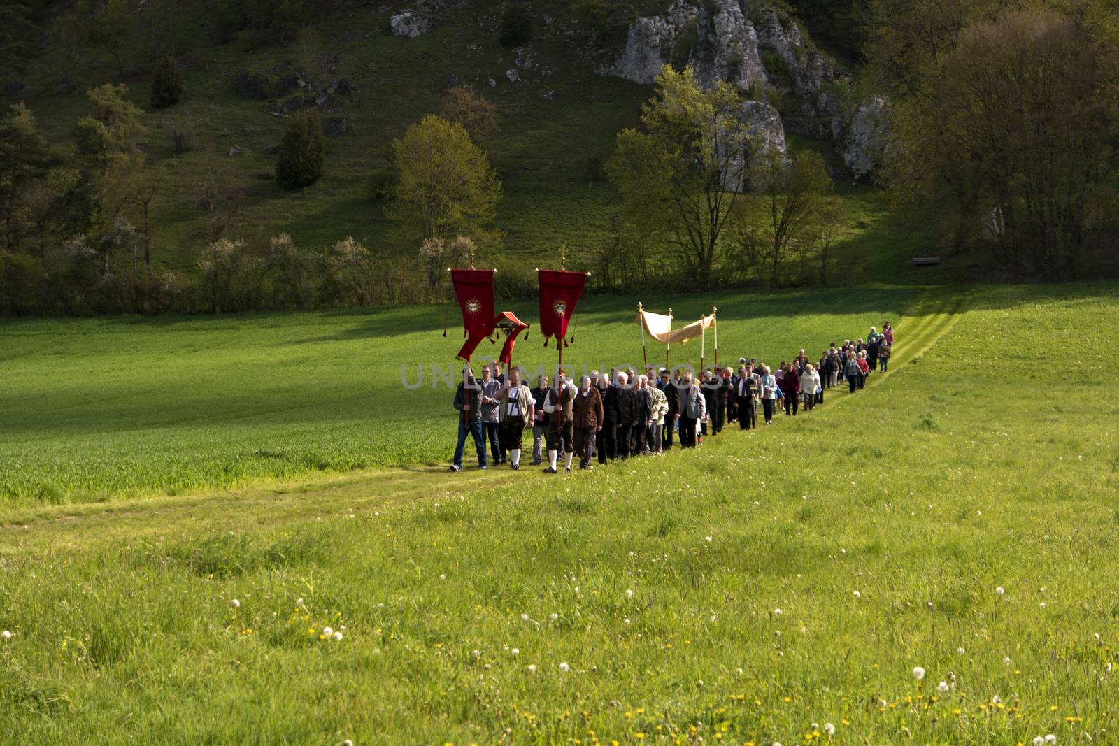 Ascension Day Procession in Bavaria in Germany by 3quarks