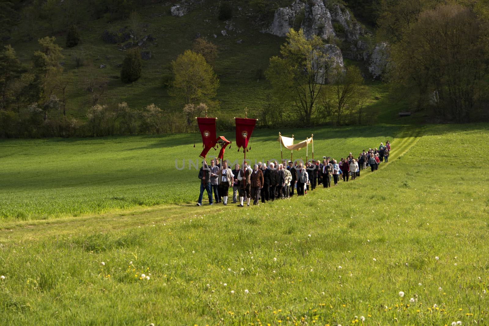 Ascension Day Procession in Bavaria in Germany