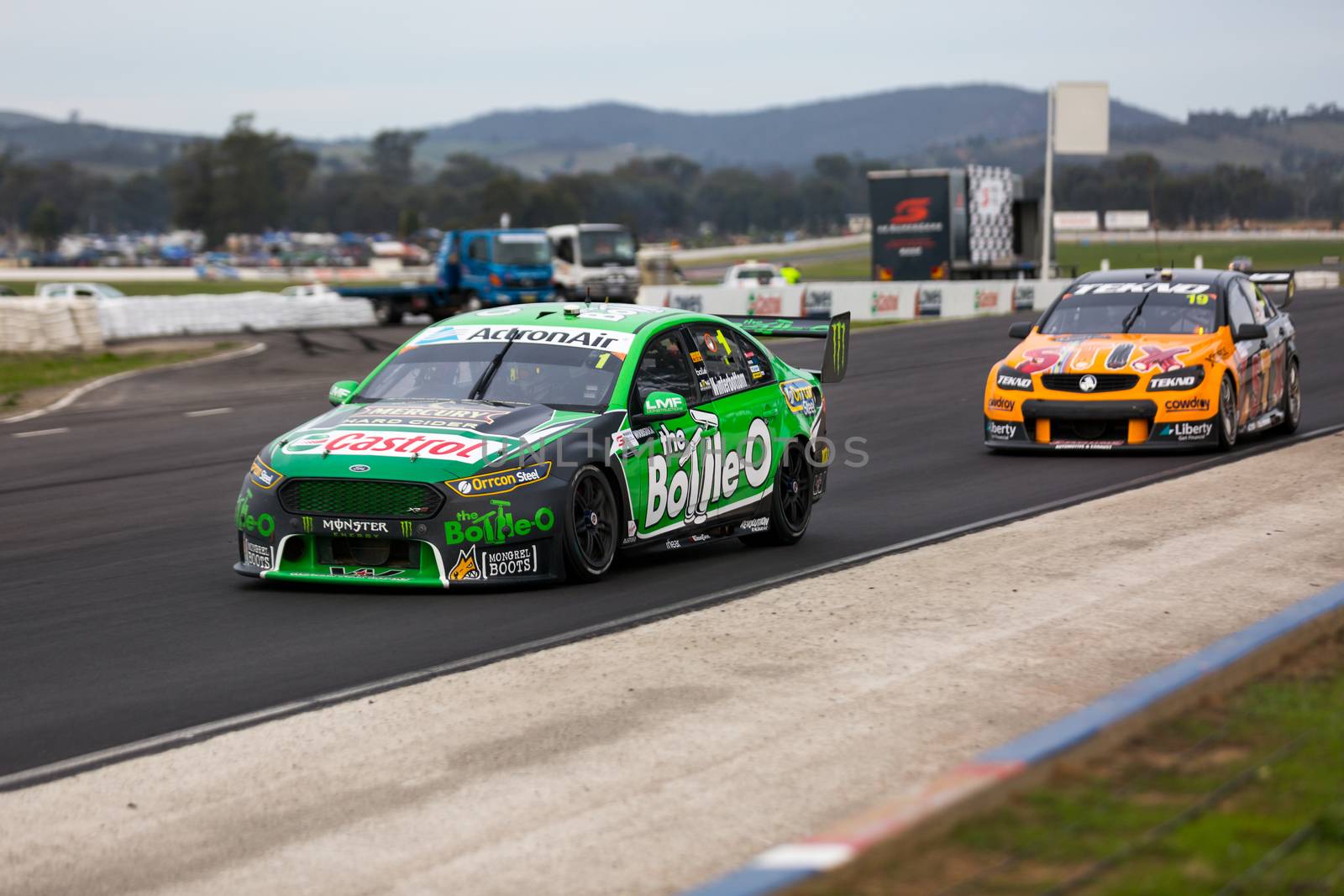 MELBOURNE, WINTON/AUSTRALIA, 22 MAY , 2016: Virgin Australia Supercars Championship  - Mark Winterbottom (The Bottle-O Racing Team) during Race 10 at Winton.