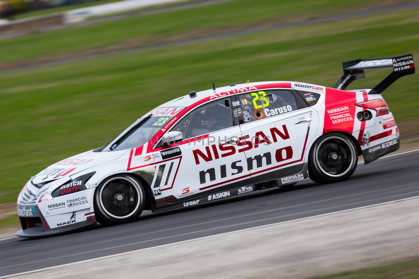 MELBOURNE, WINTON/AUSTRALIA, 22 MAY , 2016: Virgin Australia Supercars Championship  - Michael Caruso (Nissan Motorsport) during Race 10 at Winton.