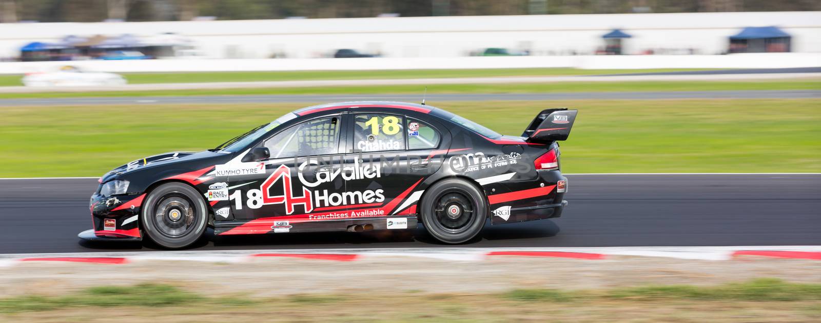 MELBOURNE, WINTON/AUSTRALIA, 22 MAY , 2016: Kumho Tyre Australian V8 Touring Car Series - Matt Chahda (Cavalier Homes) during Race 3 at Winton Raceway.