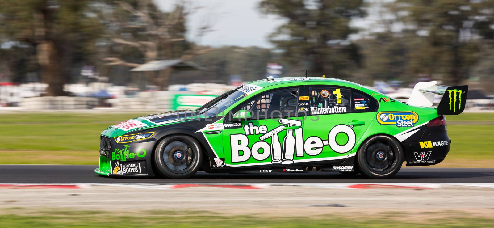 MELBOURNE, WINTON/AUSTRALIA, 22 MAY , 2016: Virgin Australia Supercars Championship  - Mark Winterbottom (The Bottle-O Racing Team) during Race 10 at Winton.