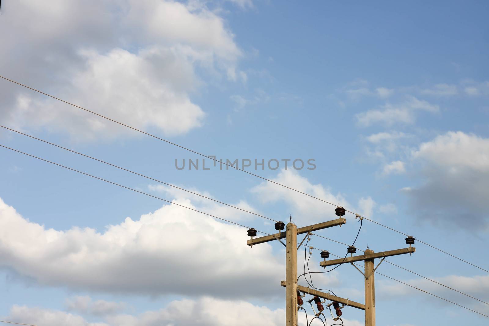 Thailand poles on sky