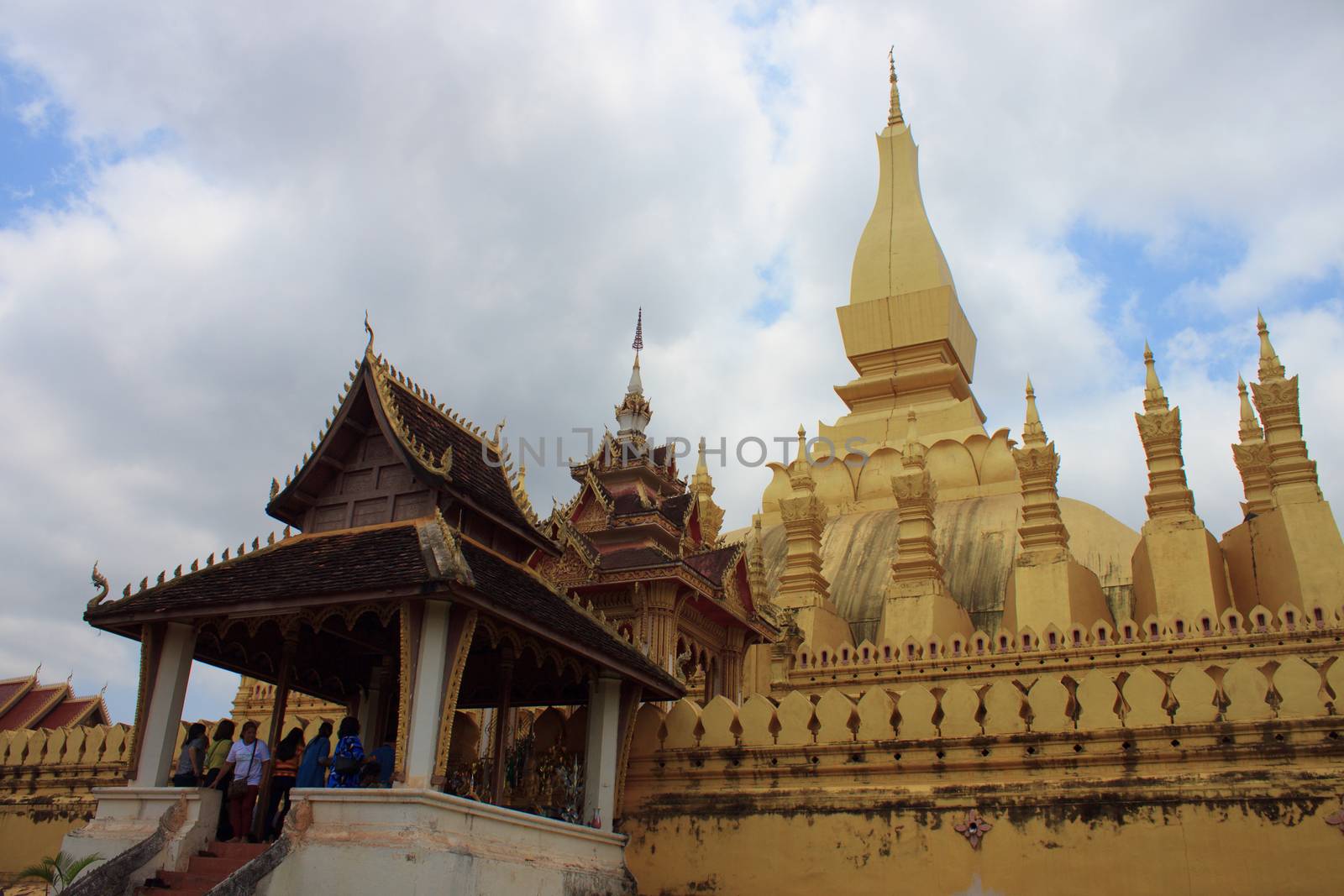 Pha That Luang is located in Laos. by primzrider