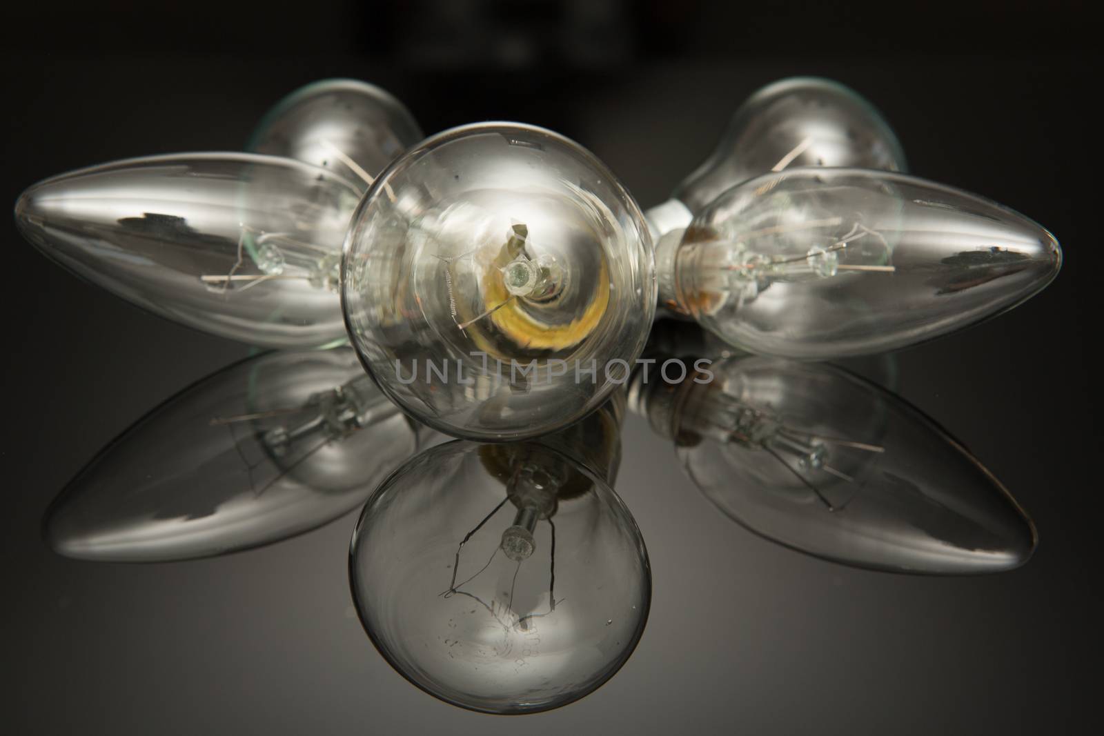 a lot of light bulb on black background,