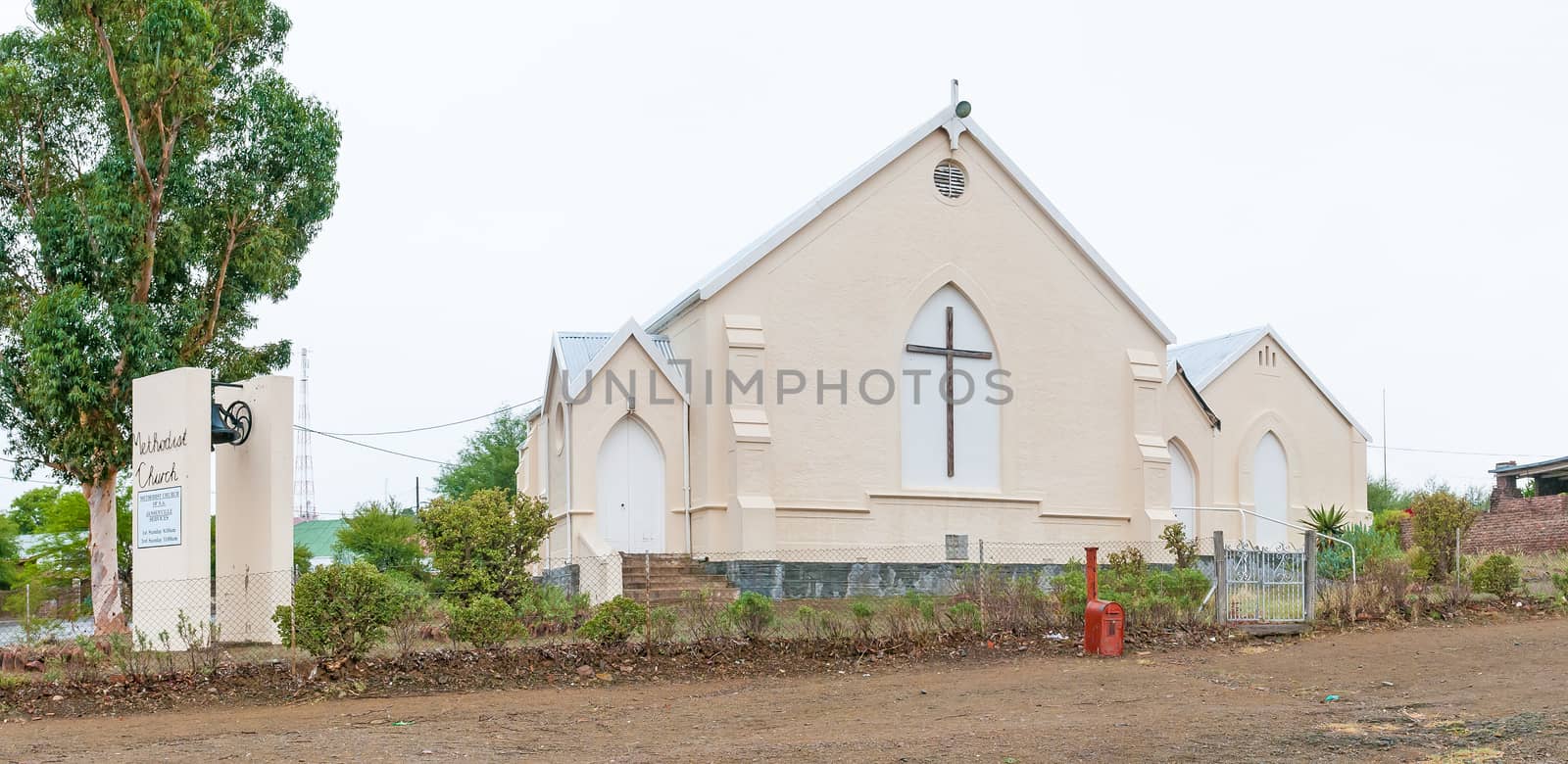 JANSENVILLE, SOUTH AFRICA - MARCH 7, 2016: The Methodist Church in Jansenville, a small town in the heart of the mohair industry of the Eastern Cape Karoo region