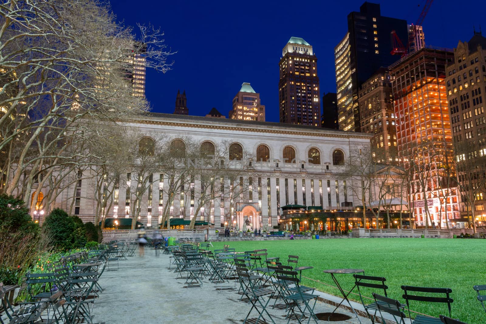 Bryant Park and NY public library by rmbarricarte