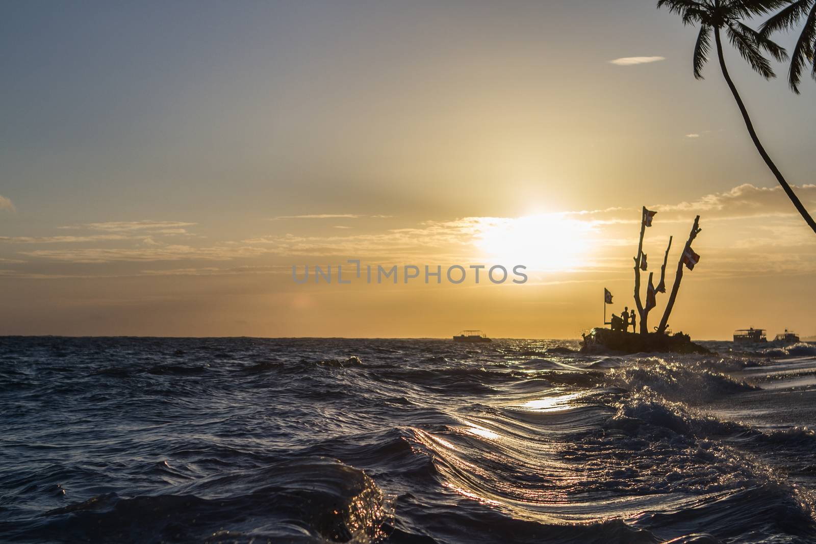 sunrise on the sea early in the morning tide