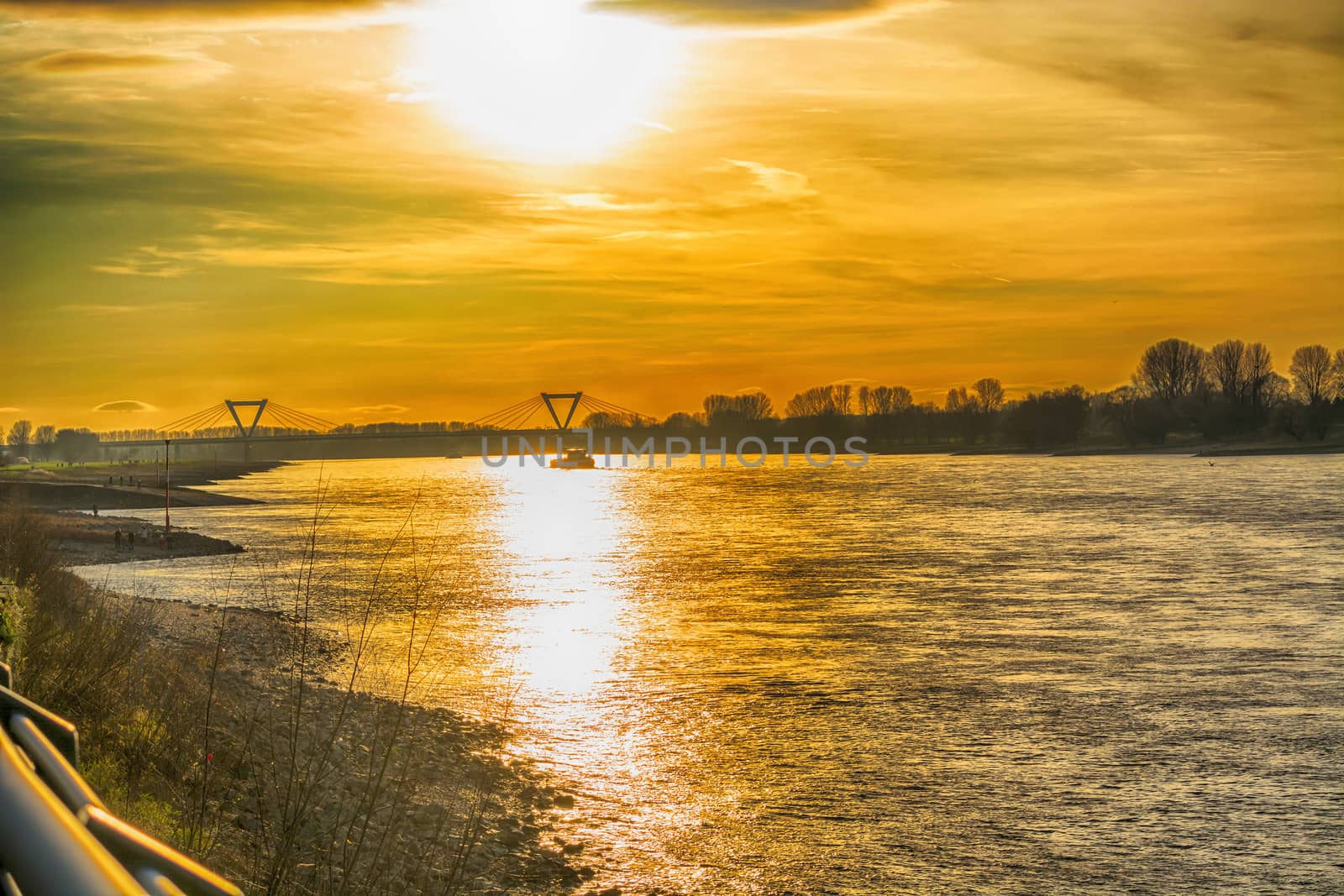 Sunset over the Rhine.          by JFsPic