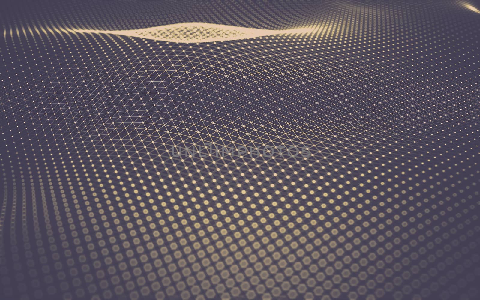 Abstract polygonal space low poly dark background with connecting dots and lines. Connection structure. 3d rendering