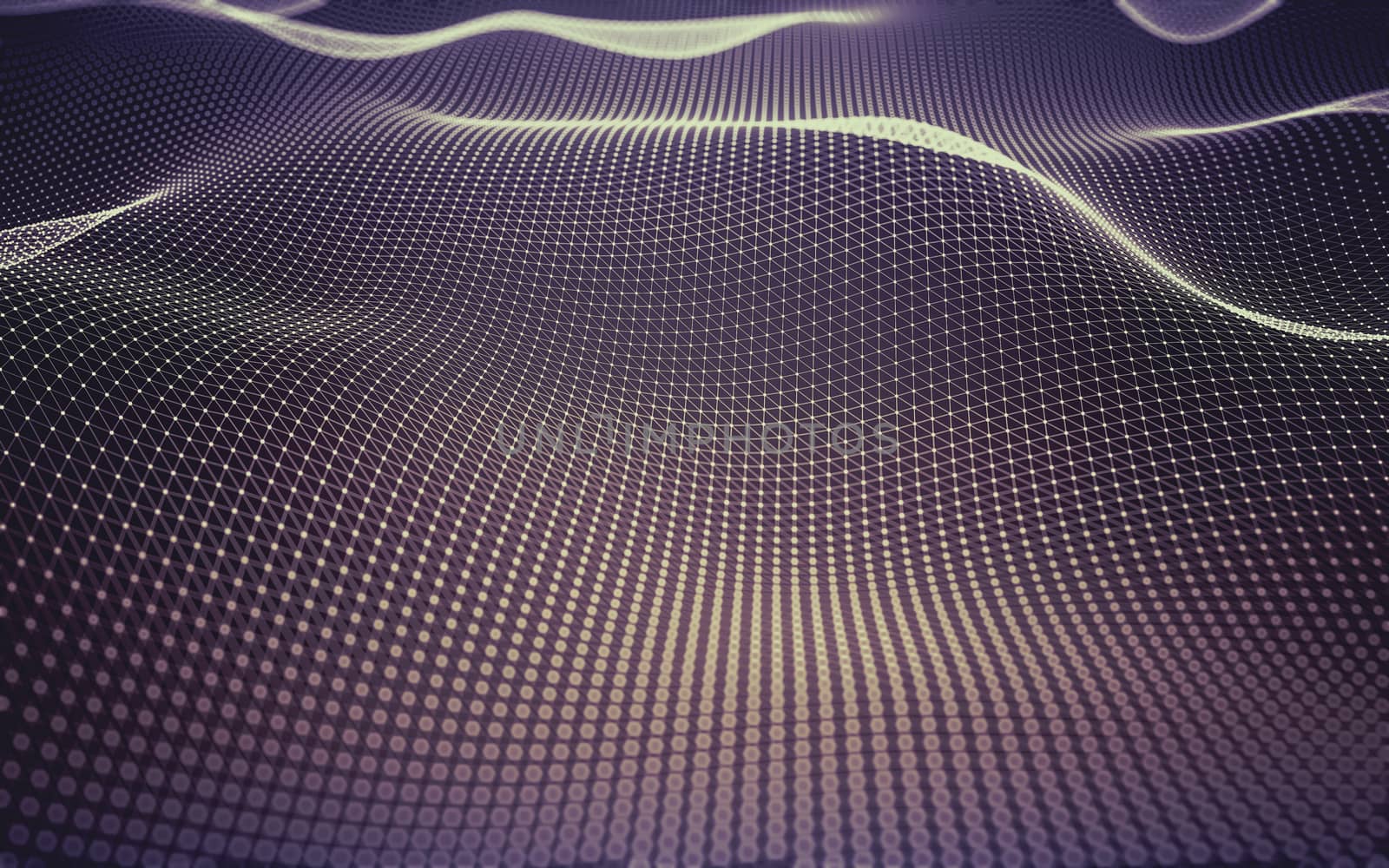 Abstract polygonal space low poly dark background with connecting dots and lines. Connection structure. 3d rendering