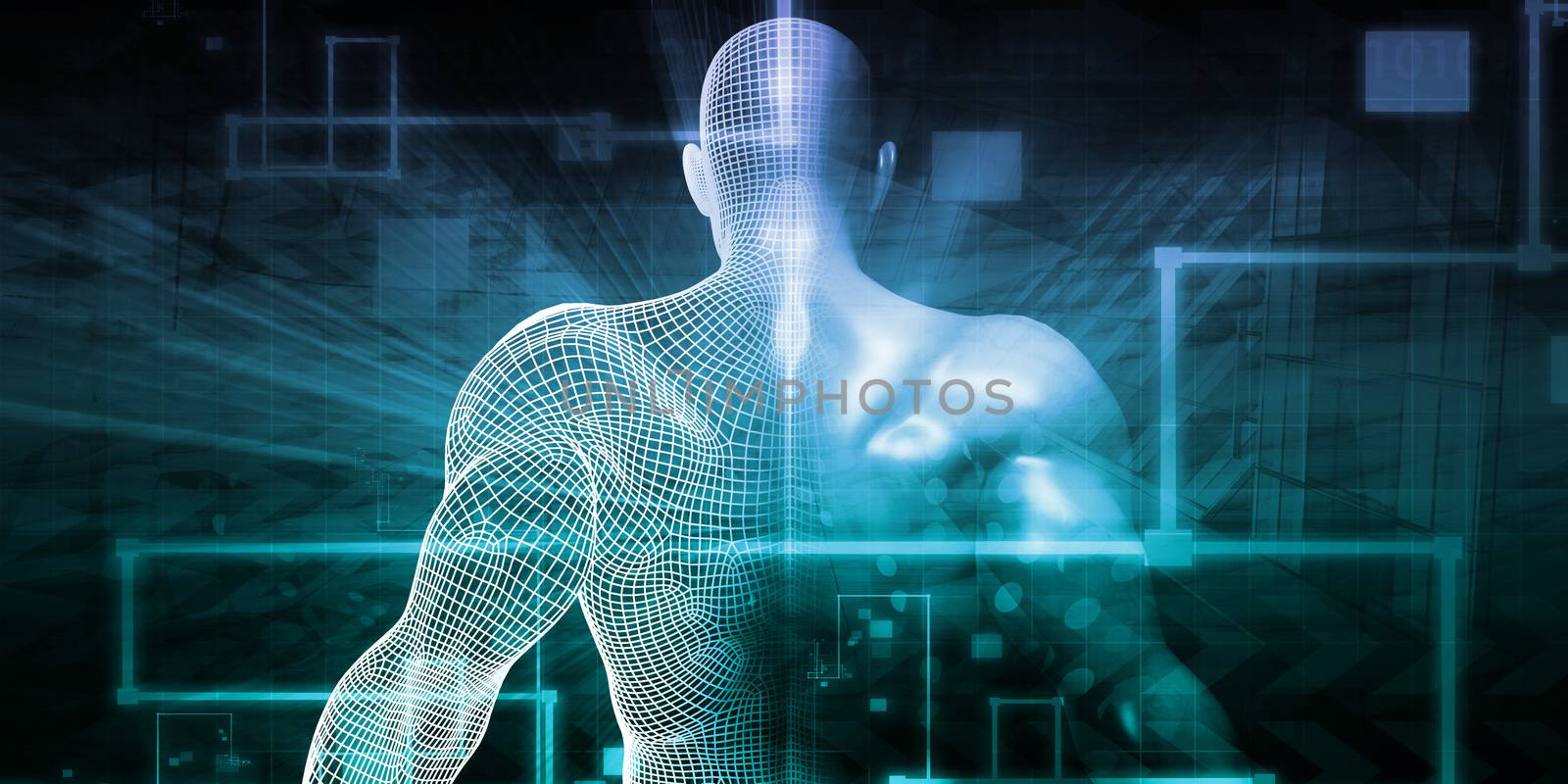 Futuristic Science as a Digital Background Art