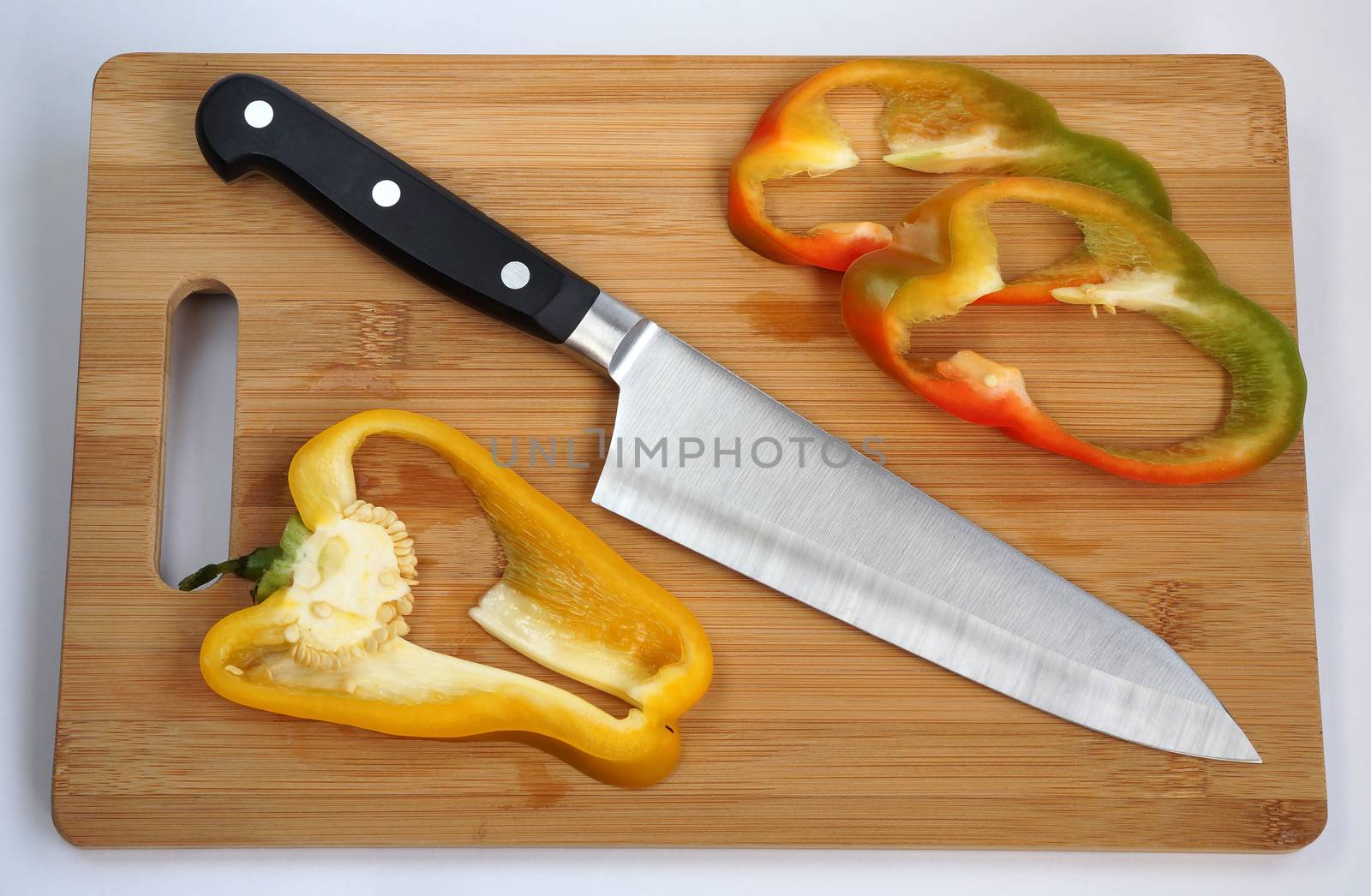 Knife cook universal on a chopping board