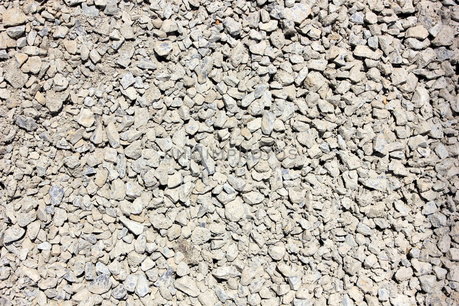 Gray gravel for laying of asphalt roads and filling of emptiness