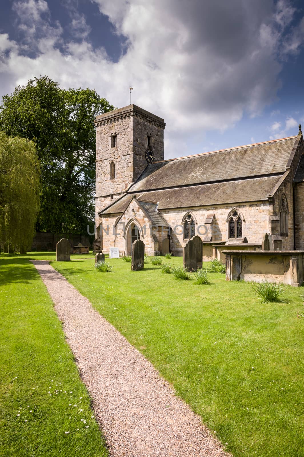 All Saints Church - Village of Hovingham, North Yorkshire, England, the home of the Worsley family and the childhood home of the Duchess of Kent