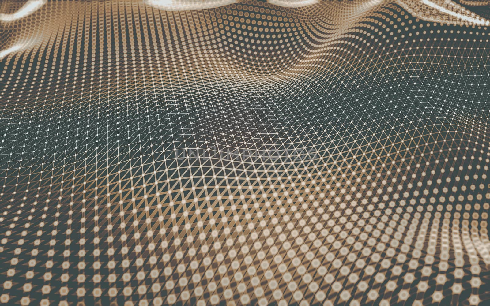 Abstract polygonal space low poly dark background with connecting dots and lines. Connection structure. 3d rendering