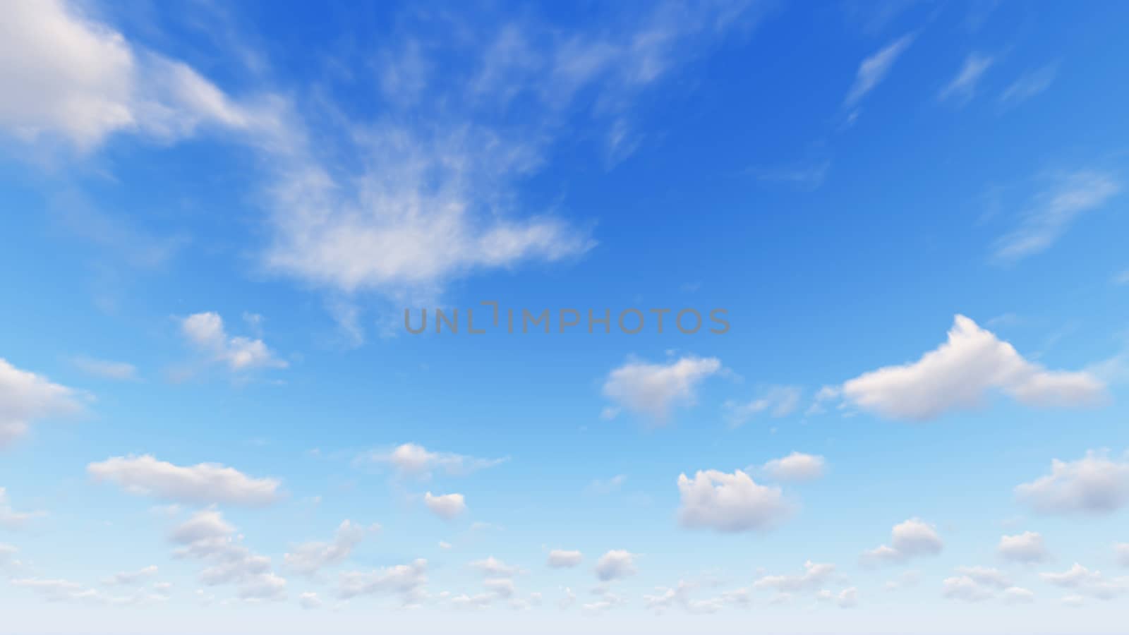 Cloudy blue sky abstract background, blue sky background with tiny clouds, 3d rendering

