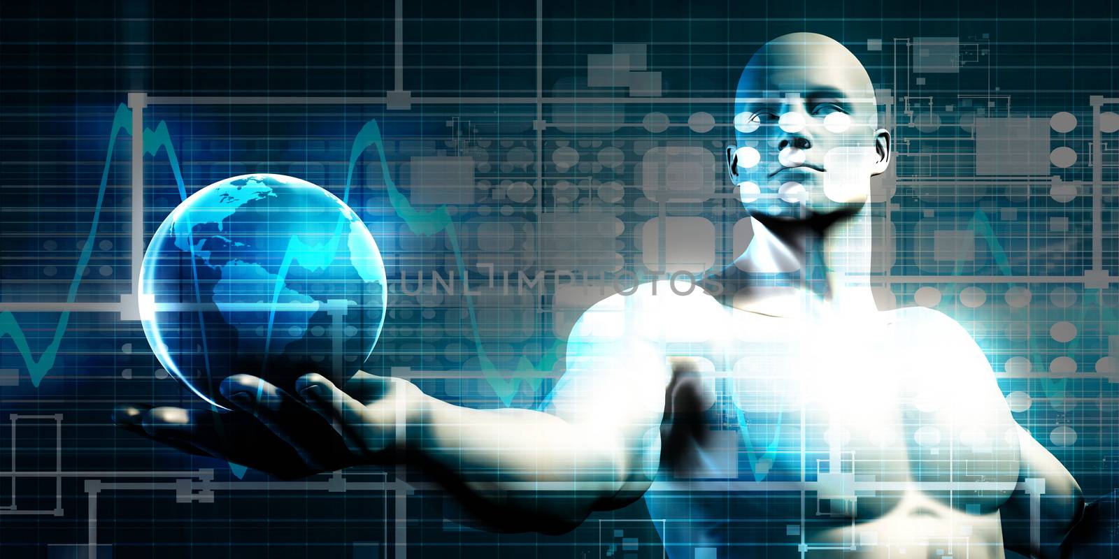 Digital Data Abstract as a Technology Concept