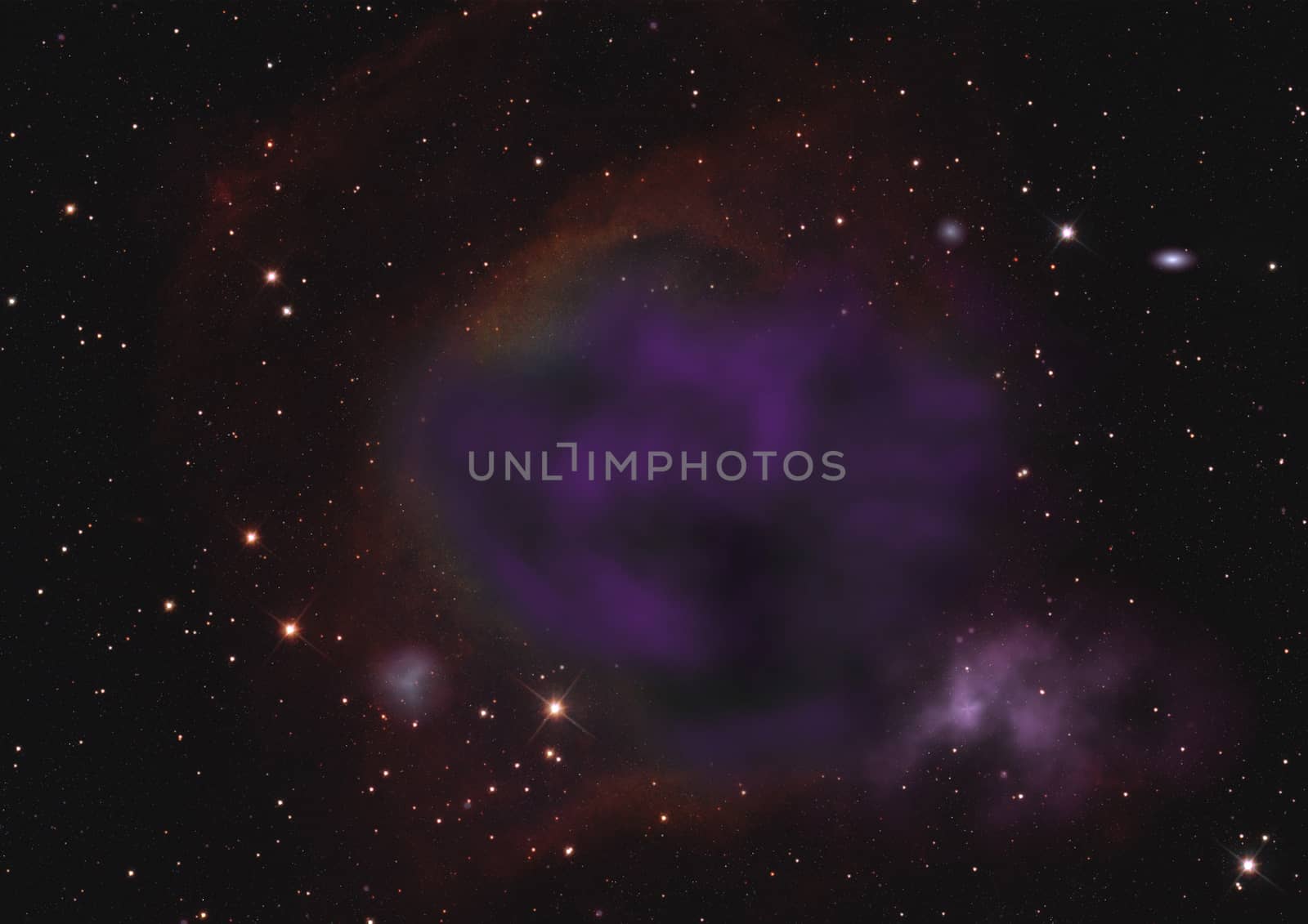 Far being shone nebula and star field against space. "Elements of this image furnished by NASA".