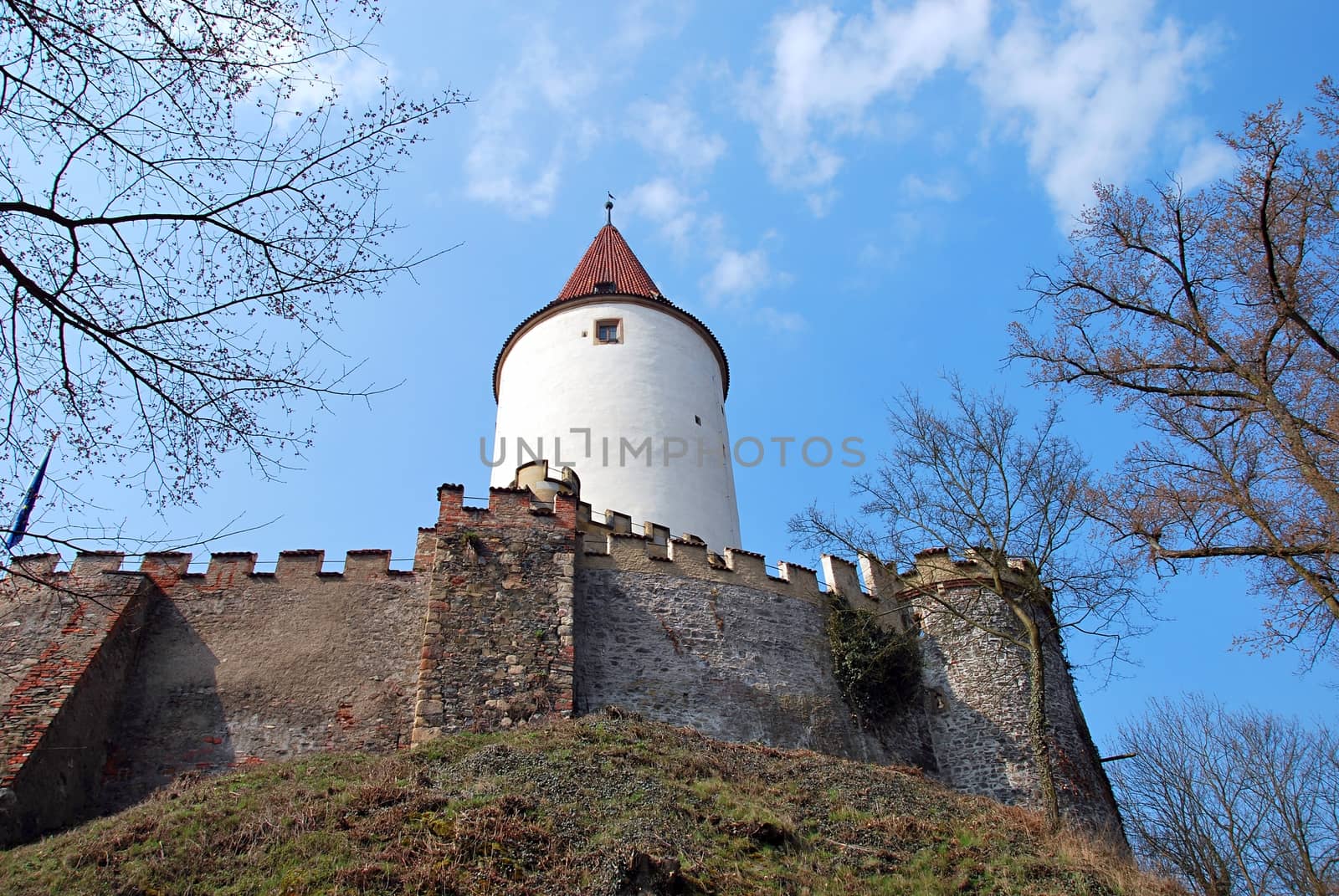 Tower of Krivoklat castle. 
