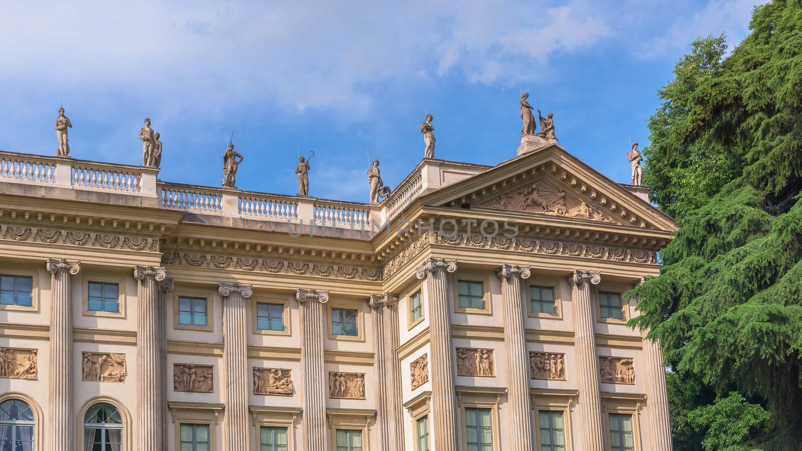 Villa Reale, Milan,Italy; view of beautiful neoclassic palace.