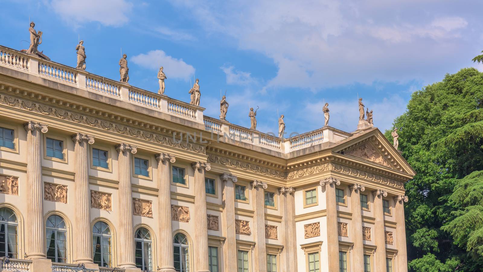 Villa Reale, Milan,Italy; view of beautiful neoclassic palace.