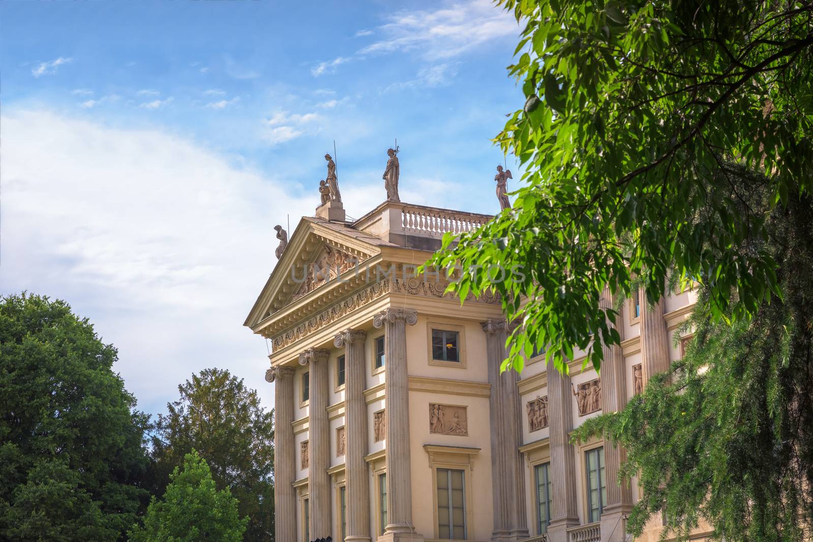 Villa Reale, Milan,Italy; view of beautiful neoclassic palace.