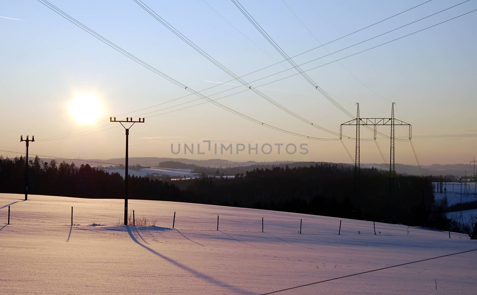 Winter sunset by hamik