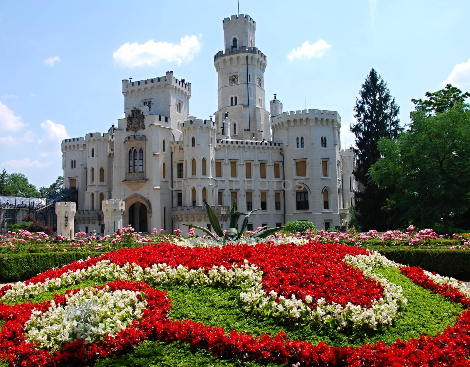 Old castle Hluboka nad Vltavou in Czech Republic.